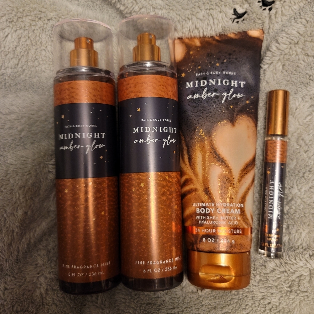 Bath & Body Works Midnight Amber Glow Set